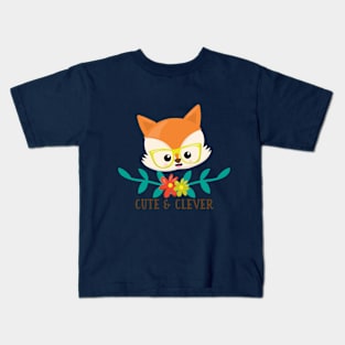 Cute & Clever Fox Graphic Kids T-Shirt